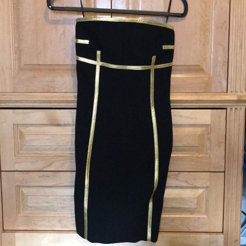 Michael Kors Black & gold cocktail dress